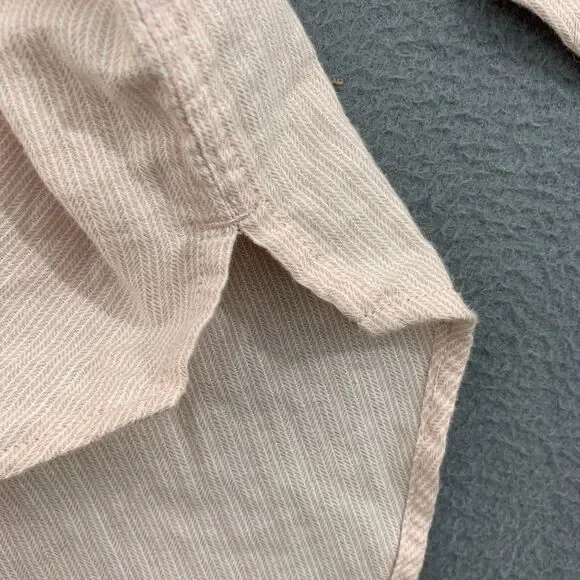 Abercrombie & Fitch Top Button Up Boyfriend Size XL Long Sleeve Pink Soft Cotton - Picture 12 of 16